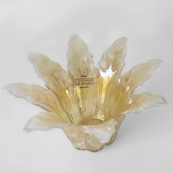Lavorazione Murano Art Glass, Honey and white Color - Picture 9 of 14